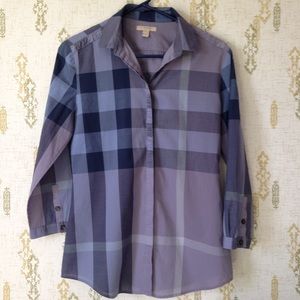 BURBERRY BRIT Check poplin shirt.